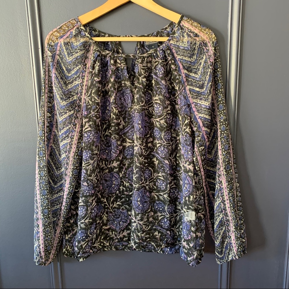 NWOT Lucky Brand Live in Love Boho Blouse - Small